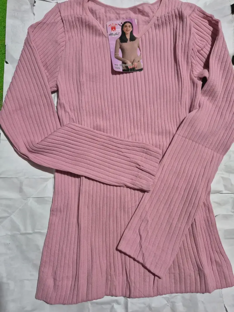 Polera acanalada gris - 4