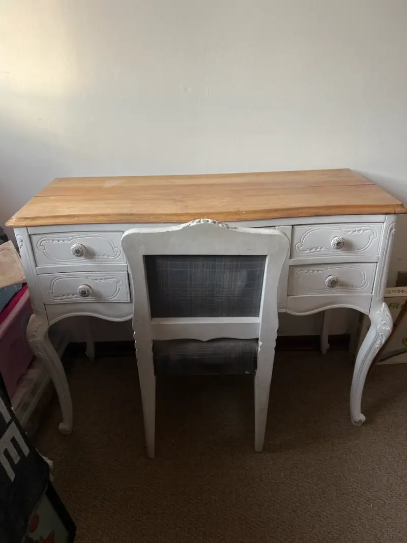 Escritorio de madera vintage - 2