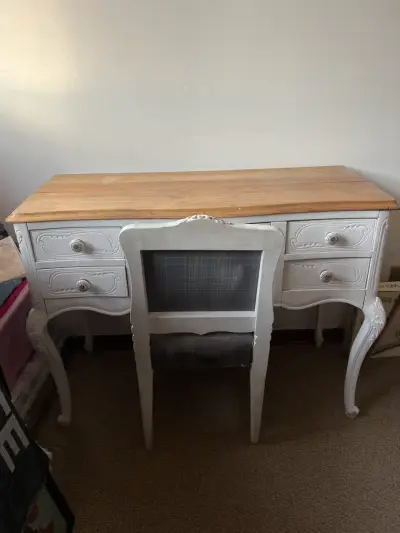 Escritorio de madera vintage - miniatura 2