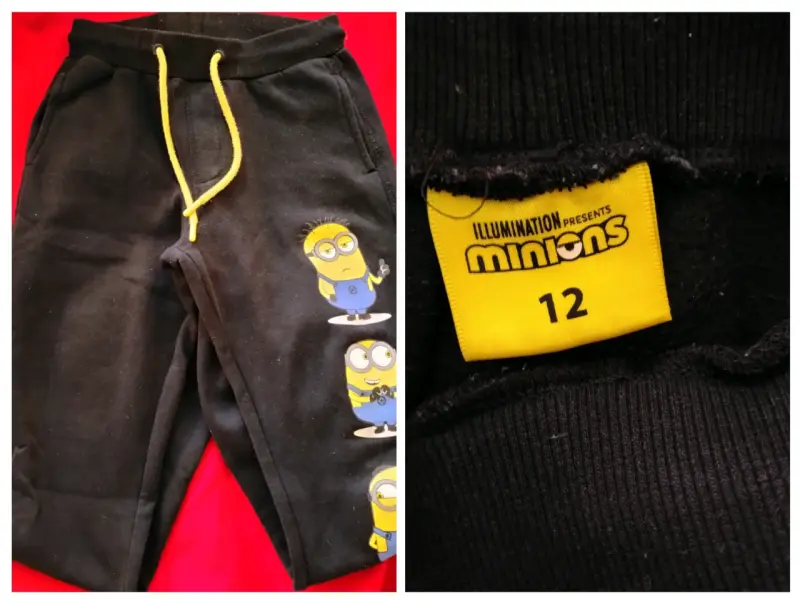 Pantalones negros Minions talla 12