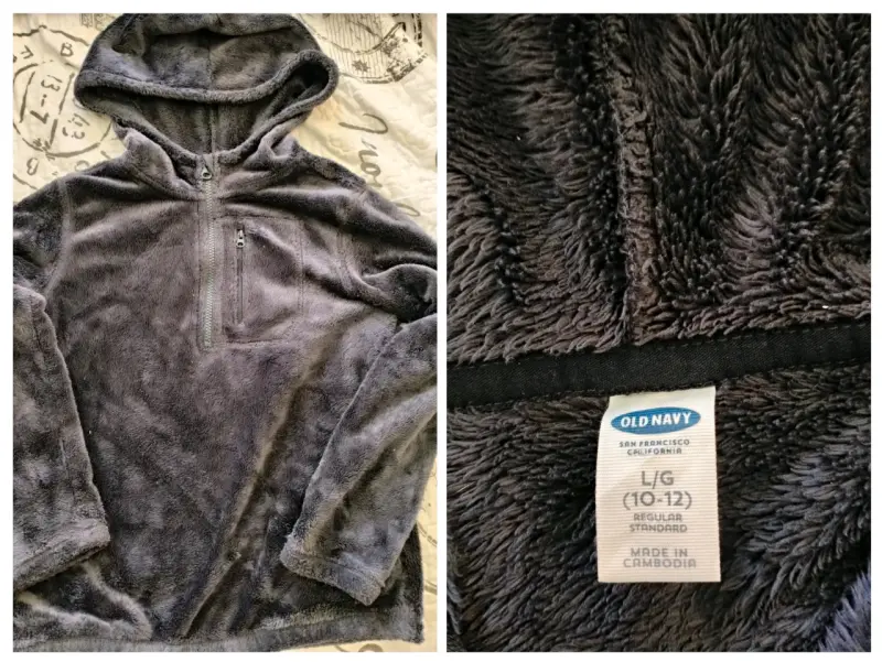 Polerón peludo gris Old Navy