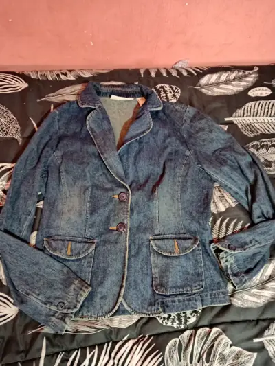 Chaqueta de mezclilla azul - miniatura 1
