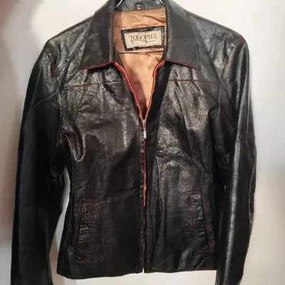 Chaqueta de cuero negra XL - miniatura 1