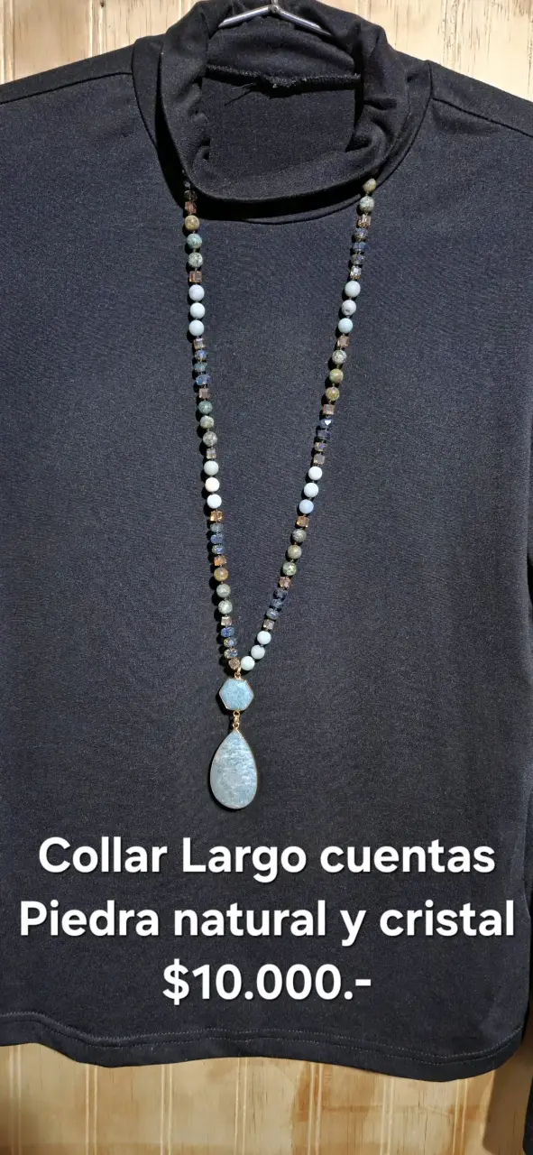 Collar Largo Piedras Naturales