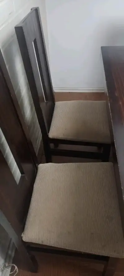 Juego de comedor madera oscuro - miniatura 2