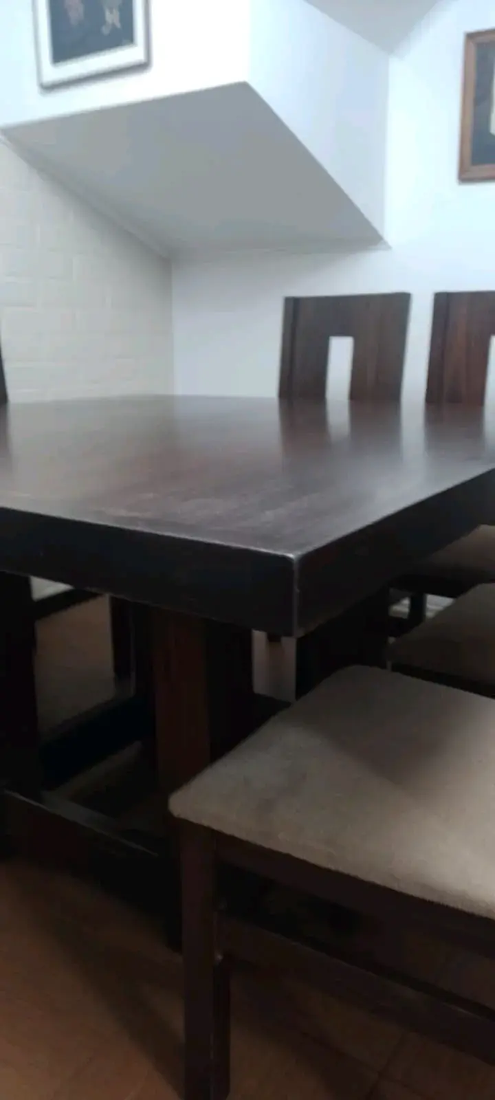 Juego de comedor madera oscuro - 3