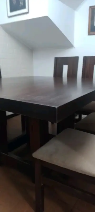 Juego de comedor madera oscuro - miniatura 3