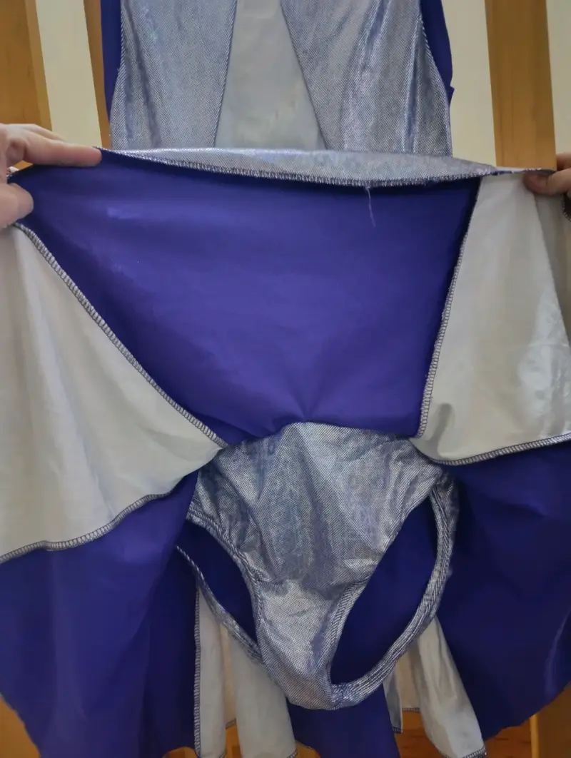 Vestido plateado/morado brillante - 2