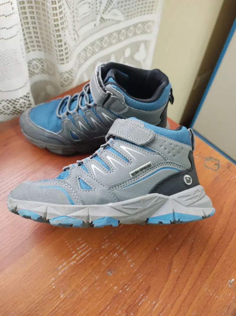 Zapatillas deportivas gris y azul - 3