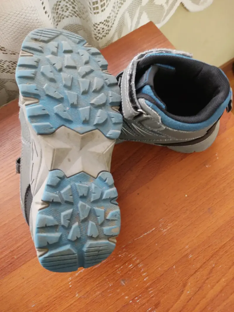 Zapatillas deportivas gris y azul - 4