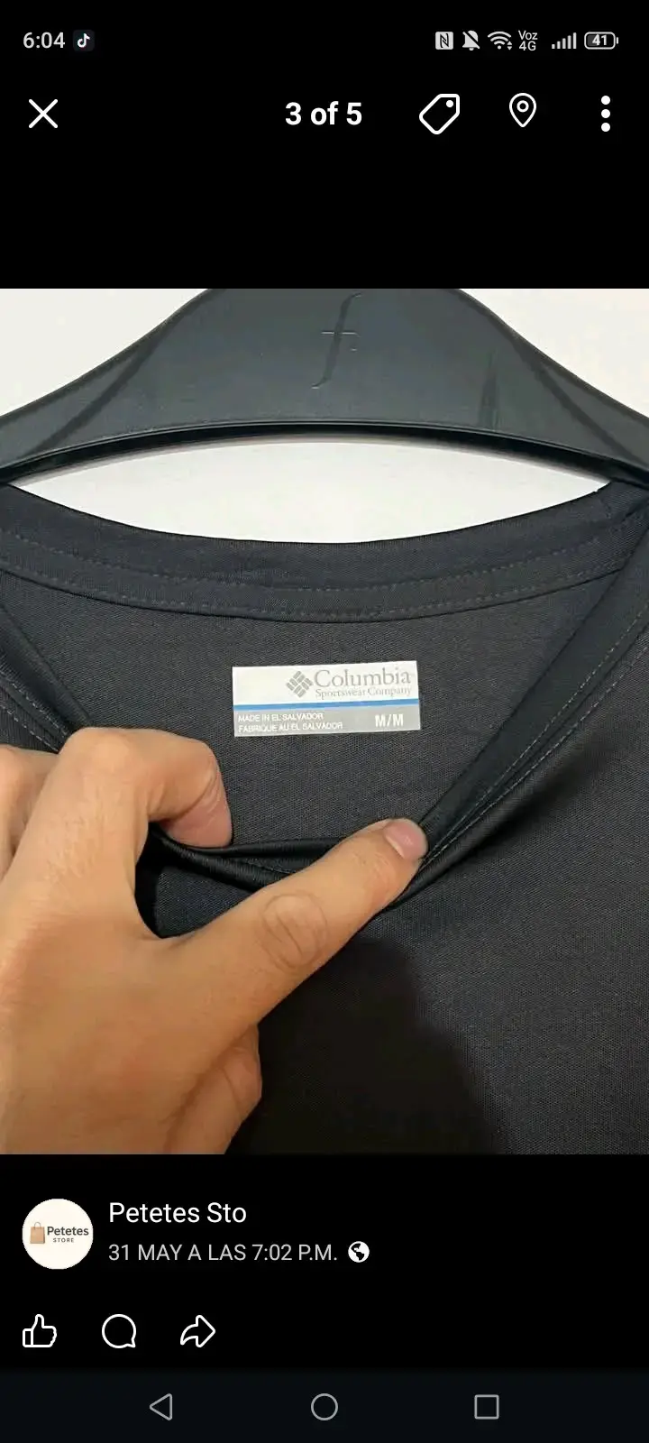 Polera Columbia manga largahombre talla M - 4