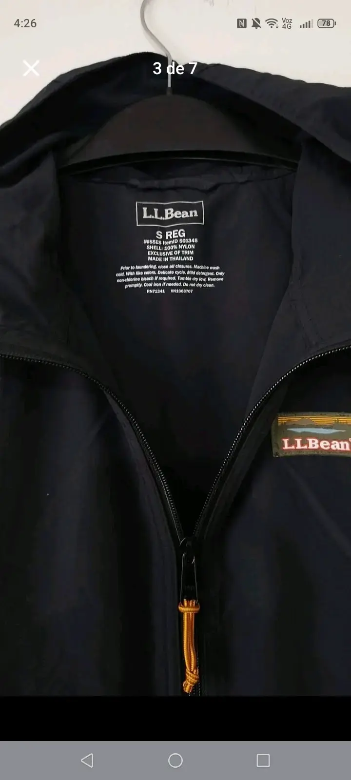 Anorak negro L.L. Bean Mujer talla S - 4