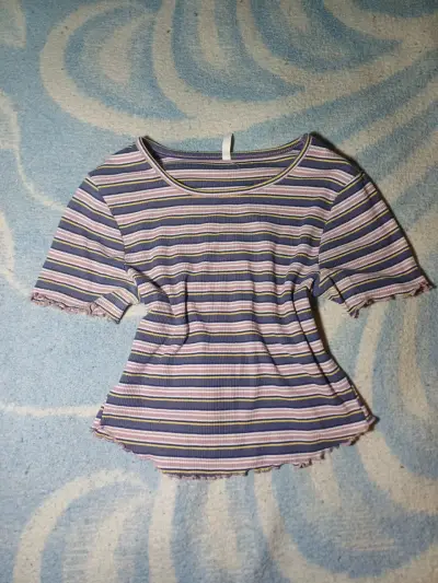 Polera rayada semi corta - miniatura 1