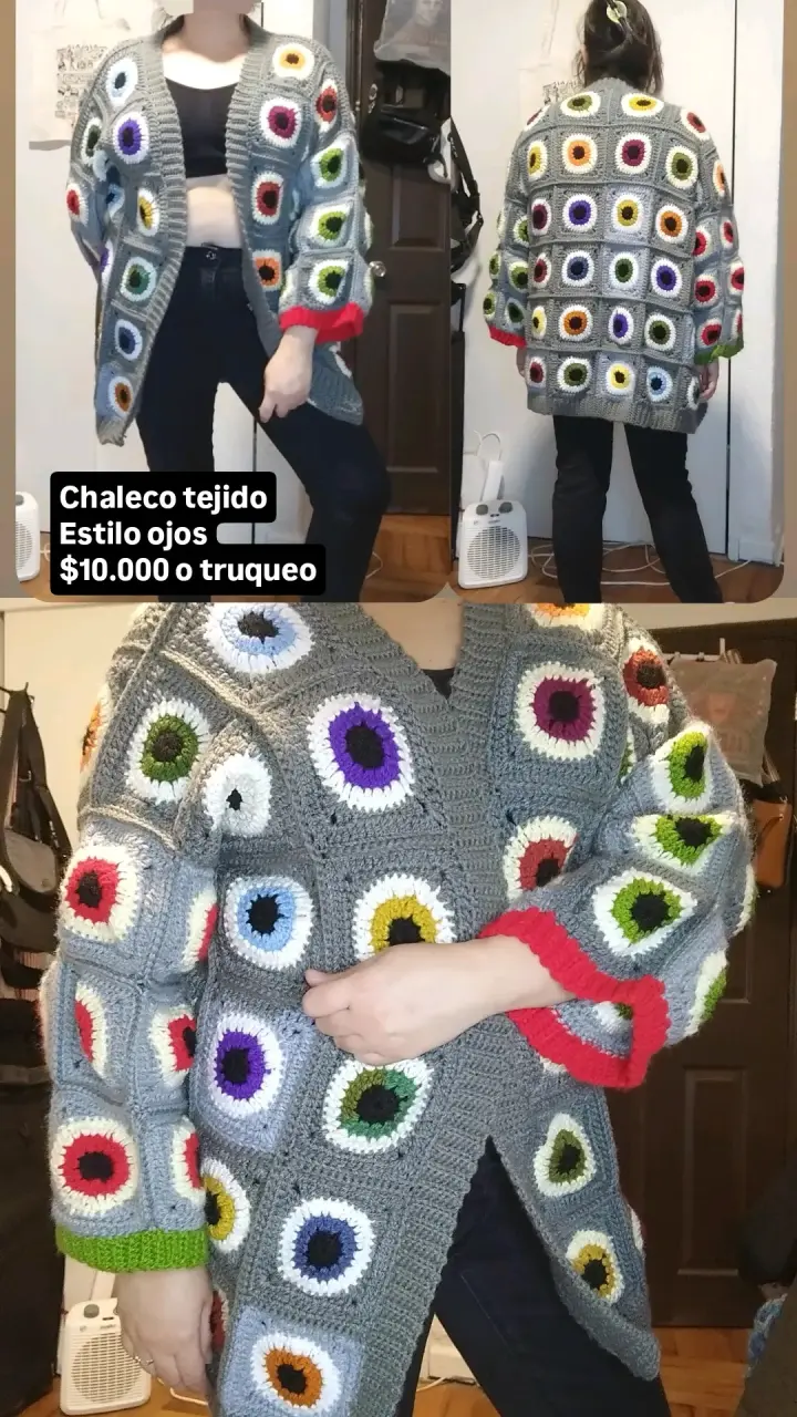 Chaleco tejido multicolor