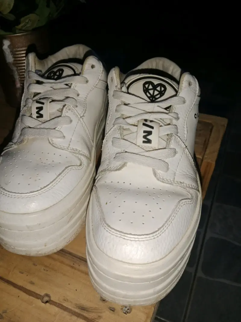 Zapatillas blancas plataforma c/moran - 2