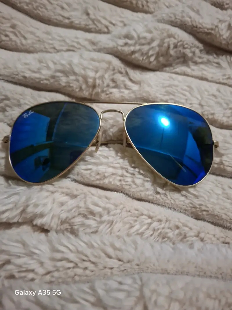 Lentes de sol aviador espejo azul