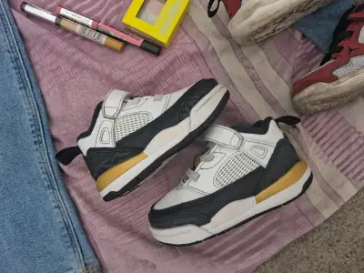 Zapatillas deportivas de niño blancas y negras - miniatura 6