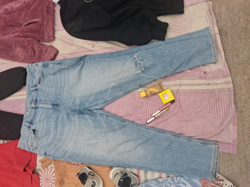 Jeans azules desgastados american engle