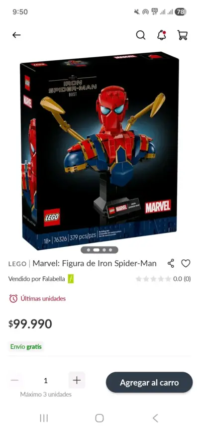 Busto Lego Iron Spider-Man - miniatura 2