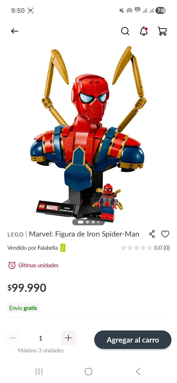 Busto Lego Iron Spider-Man - 3