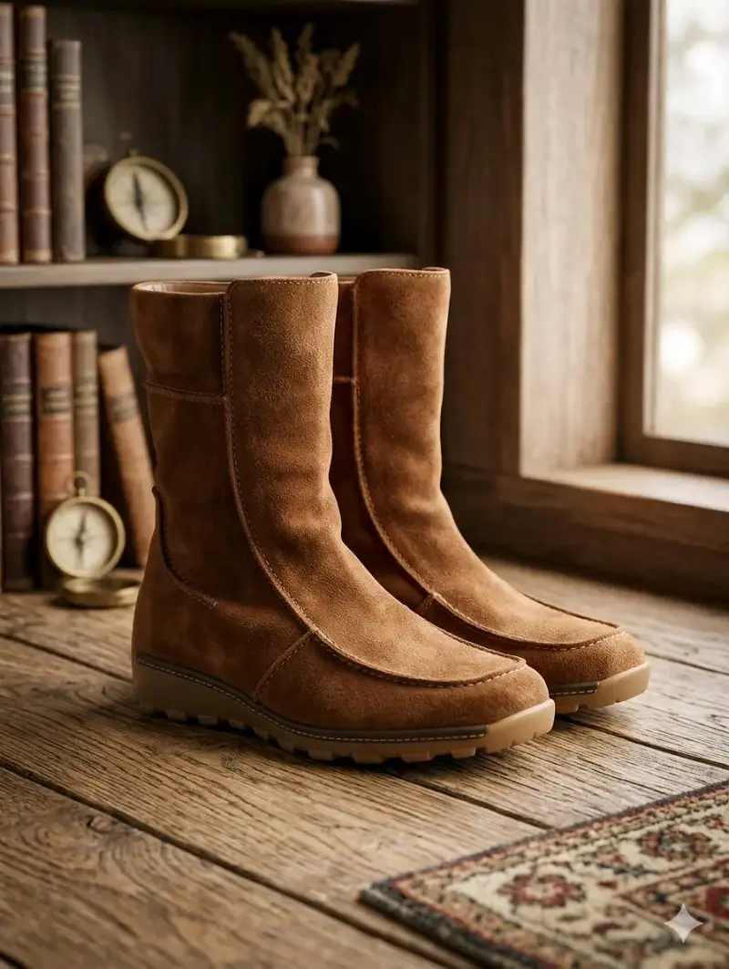 Botas de cuero marrón