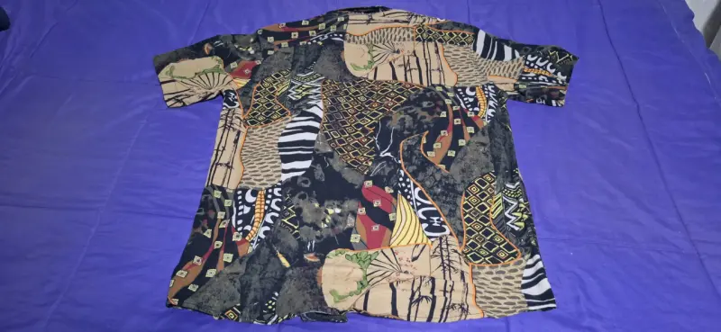 Camisa hawaiana multicolor de manga corta - 3