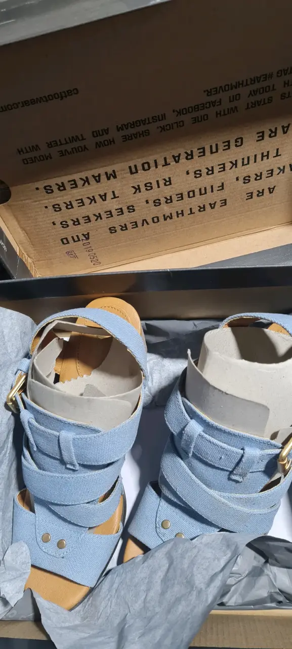 Sandalias azules de lona CAT - 1