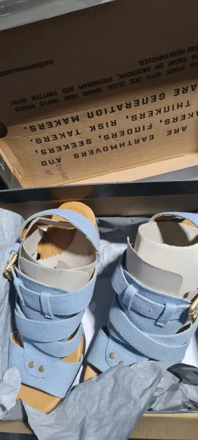 Sandalias azules de lona CAT - miniatura 1