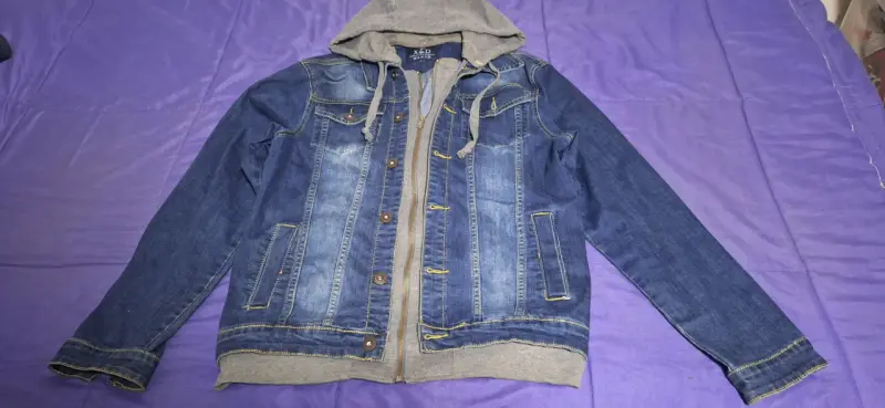 Chaqueta mezclilla con capucha - 1