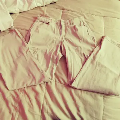 Pantalones beige para mujer - miniatura 1