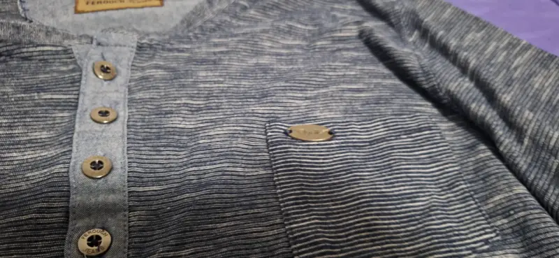 Polera Henley gris manga larga - 3