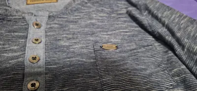Polera Henley gris manga larga - miniatura 3