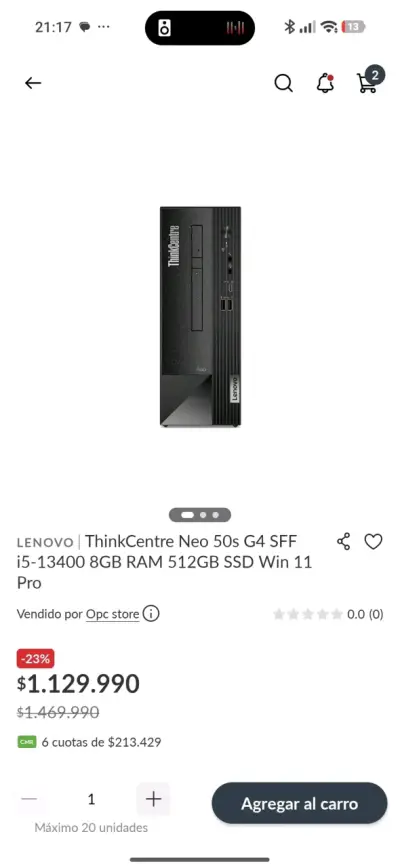 Lenovo thinkcentre neo 50s gen 4 - miniatura 5