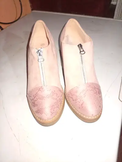 Zapatos mujer rosa tacón alto - miniatura 2