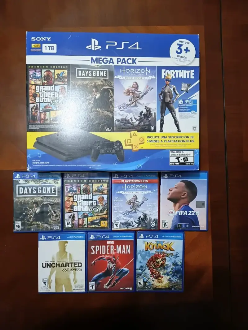 Consola PS4 Slim 1tb Mega Pack con juegos - 1