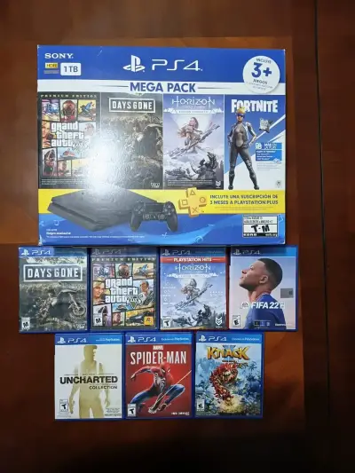 Consola PS4 Slim  1tb Mega Pack con juegos - miniatura 1