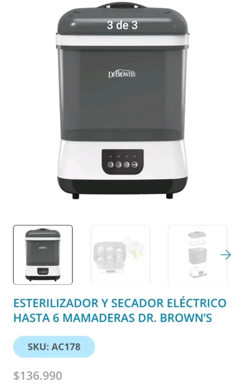 Esterilizador eléctrico Dr. Brown's - 3