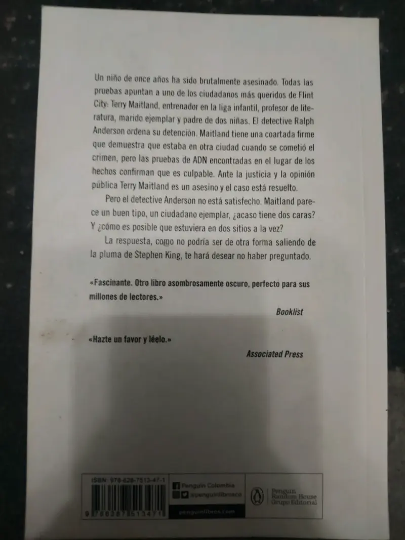 Libro El Visitante Stephen King - 2