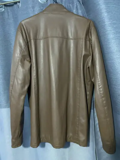 Chaqueta Cuero Café - Kenneth Stevens Talla M - miniatura 4