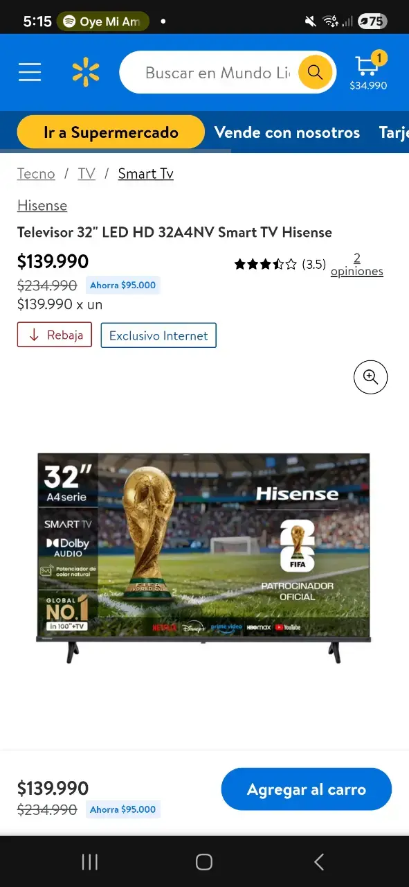 Smart TV Hisense 32 pulgadas - 3