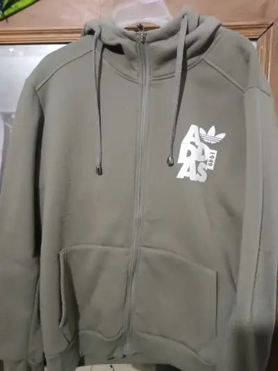 Polerón gris con capucha Adidas - miniatura 1
