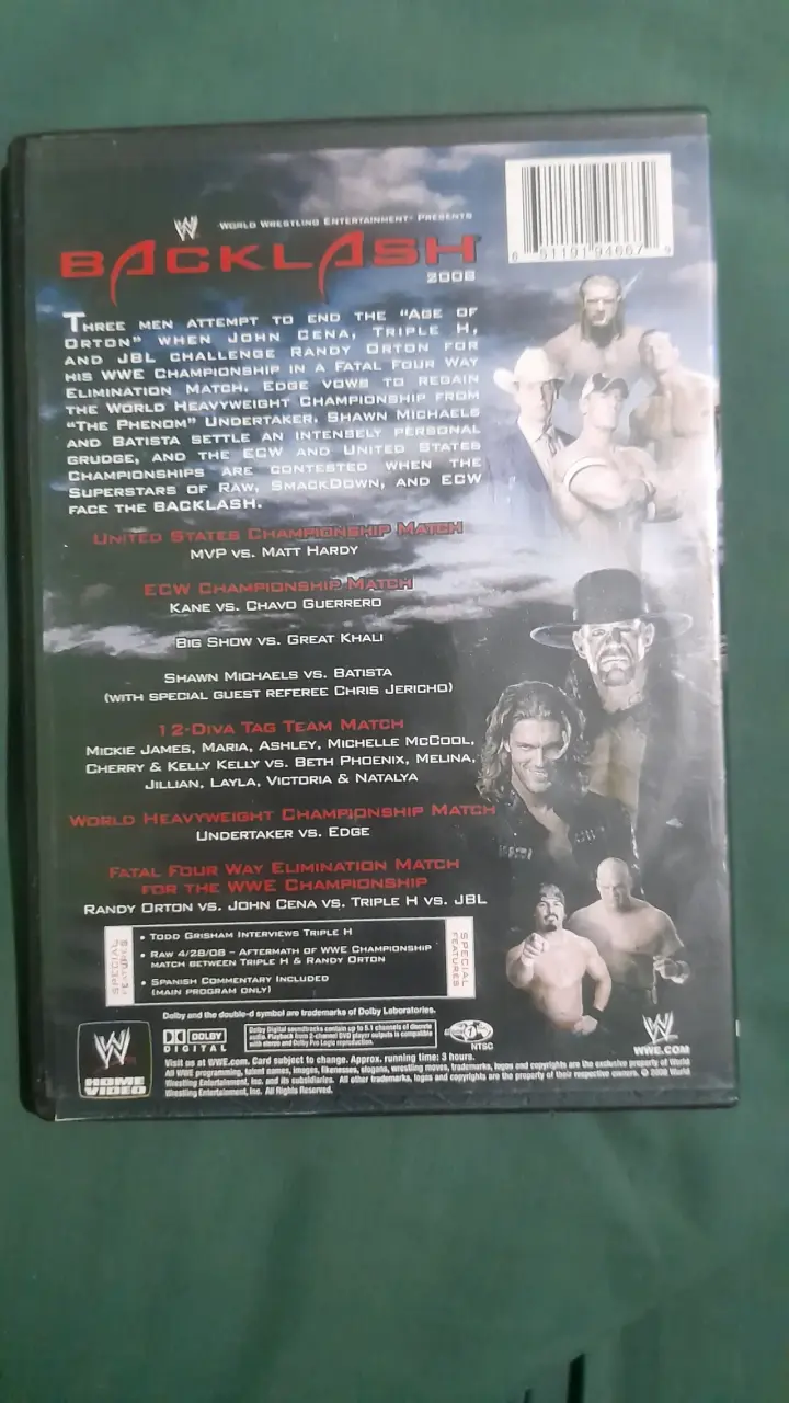 DVD WWE Backlash 2008 - 4