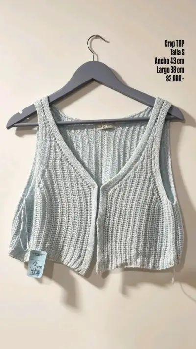 Crop top tejido claro - miniatura 1