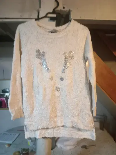 Jersey blanco con lentejuelas - miniatura 1