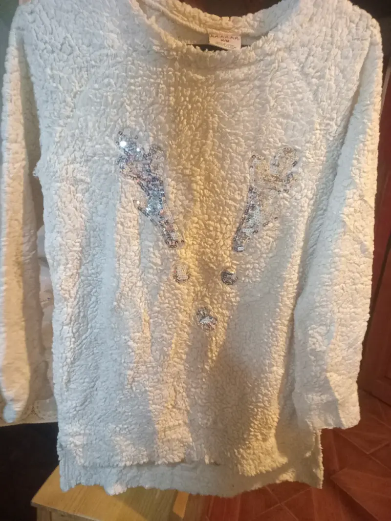 Jersey blanco con lentejuelas - 3