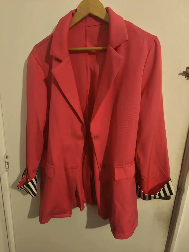 Blazer Fuxia con rayas - 1