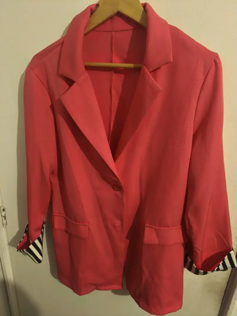 Blazer Fuxia con rayas - 2