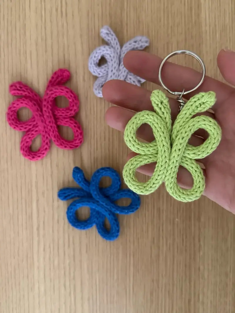 Pack de 4 Llaveros mariposa tejidos - 3