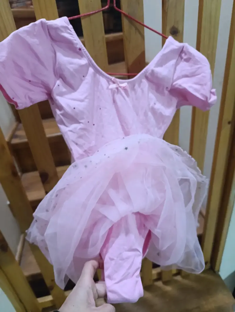 Vestido de baile de ballet rosa - 2