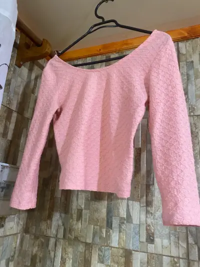 Polera rosa de manga larga - miniatura 1